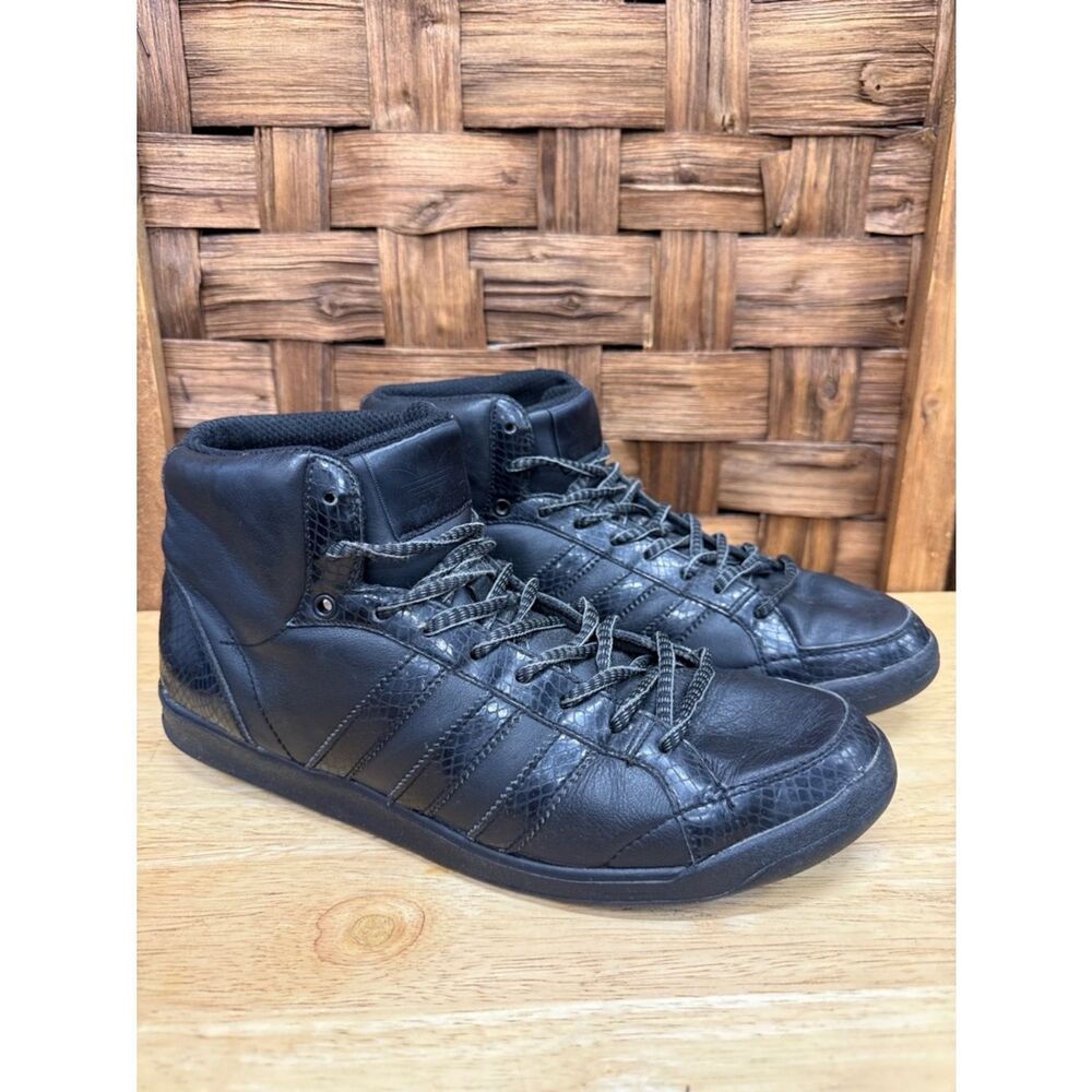Men's 2009 Adidas Black High-Top Snake Skin Sneakers